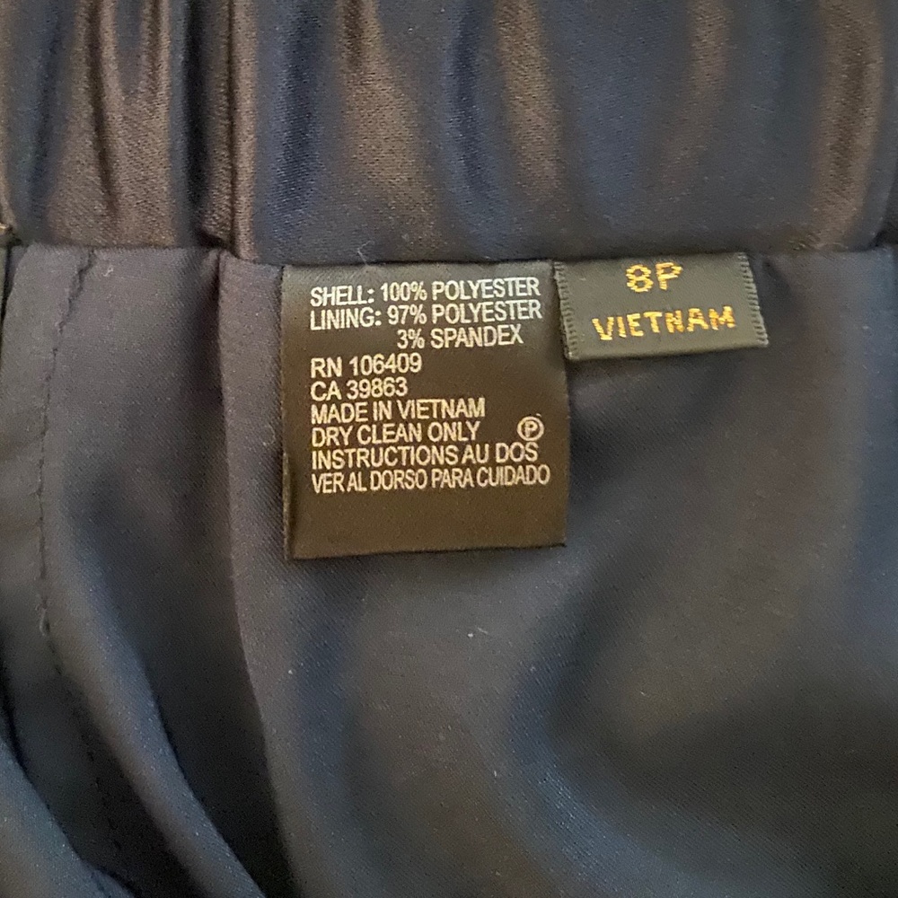 Tahari Petite Navy Suit Sequin 8P NWT - Picture 8 of 8